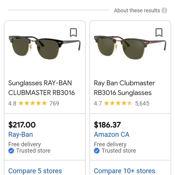 RAY-BANRB3016 Clubmaster Blue-Light Clear - Picture 3 of 3